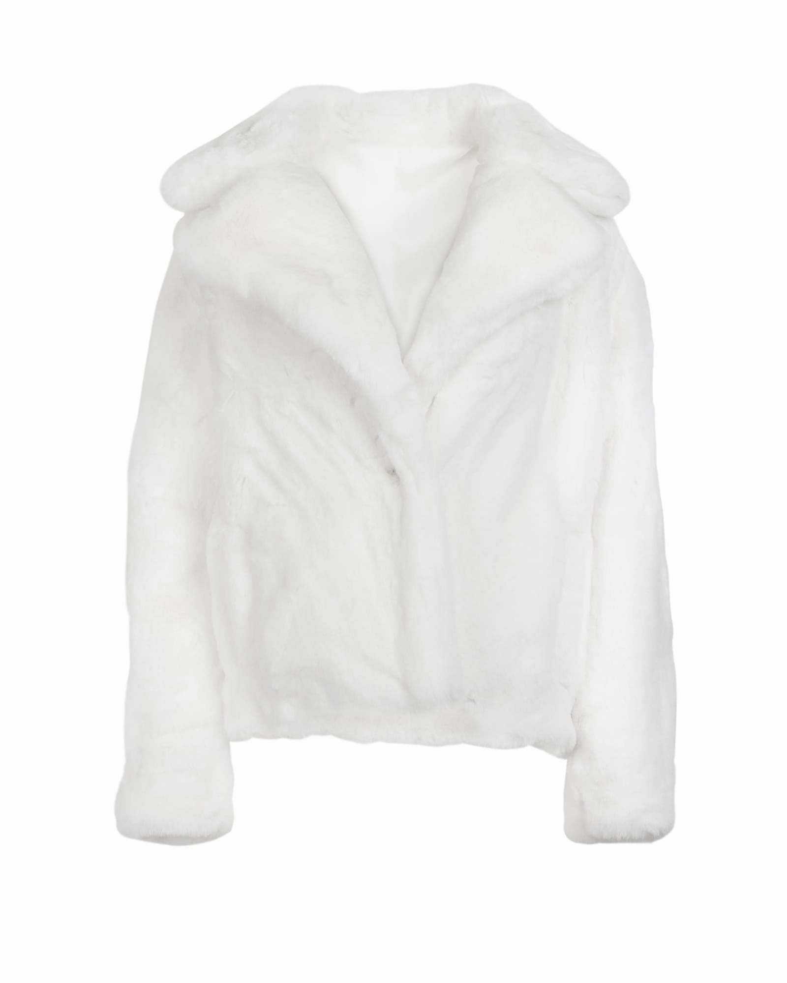 Cozy Insulation suitable for corporate events White Faux Fur Coat | White