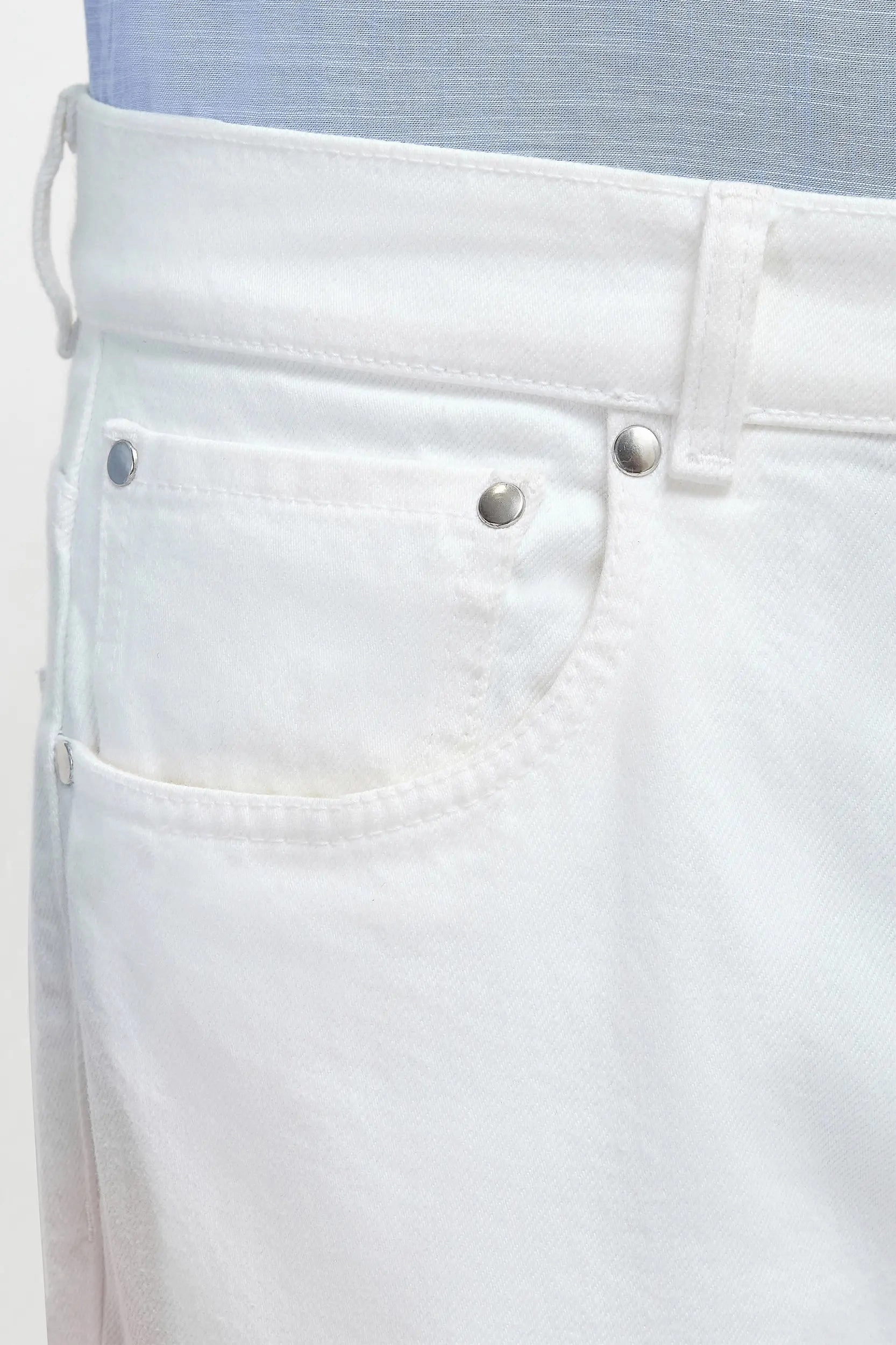 Clean Fit White jeans - Candiani cotton - Made in Italy