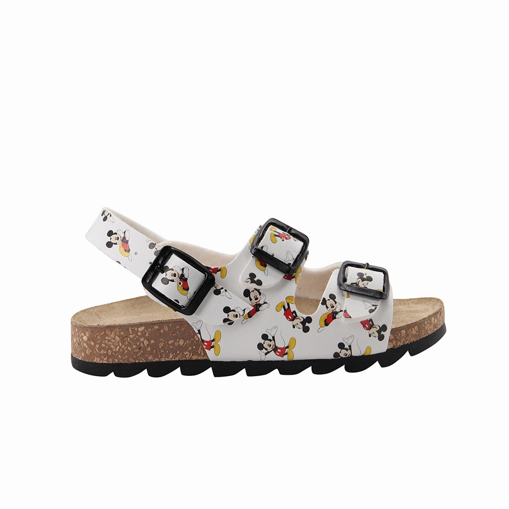 Embellished quick dry White Mickey Mouse Buckle Sandals