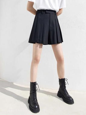 Wool-blend Pleated Culottes Socks