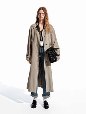 Long Belted Trench Coat Style Staple