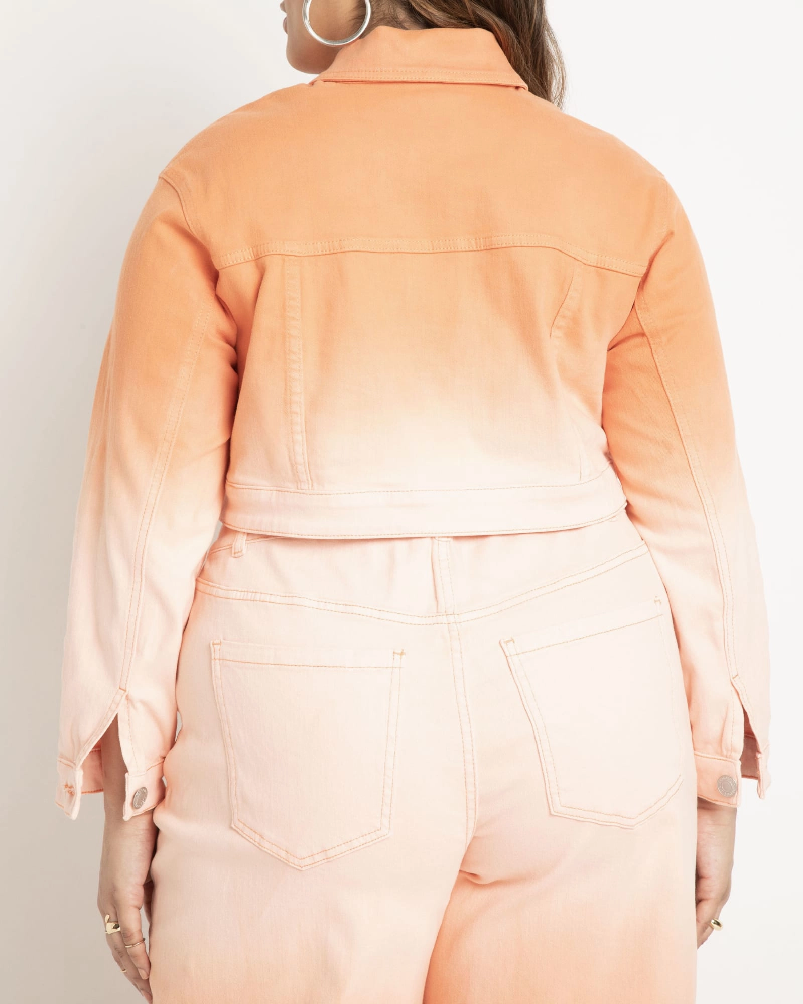 Ombre Cropped Denim Jacket | Summer Sun Water shield