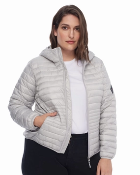 Vegan Down Lightweight Packable Puffer | Silver Beret Fashion Vibe