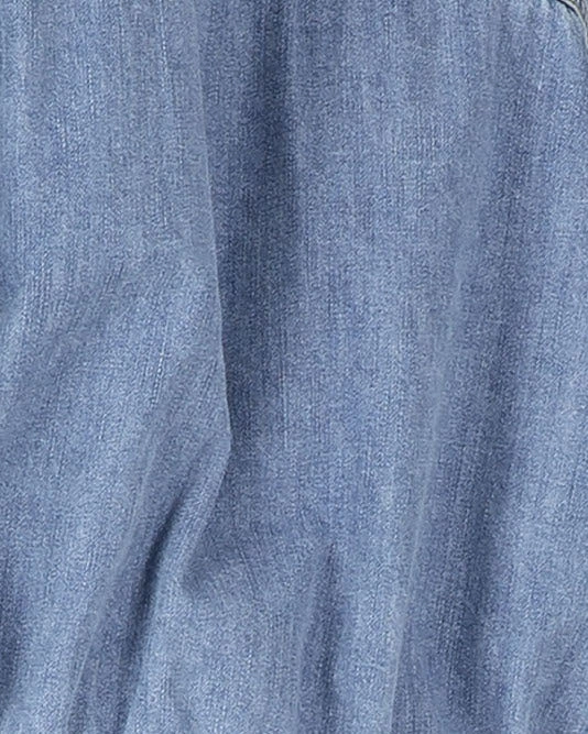 Retro Contribute Women's Button Front Drop Down Shoulder Cropped Denim Jacket | Stone Wash