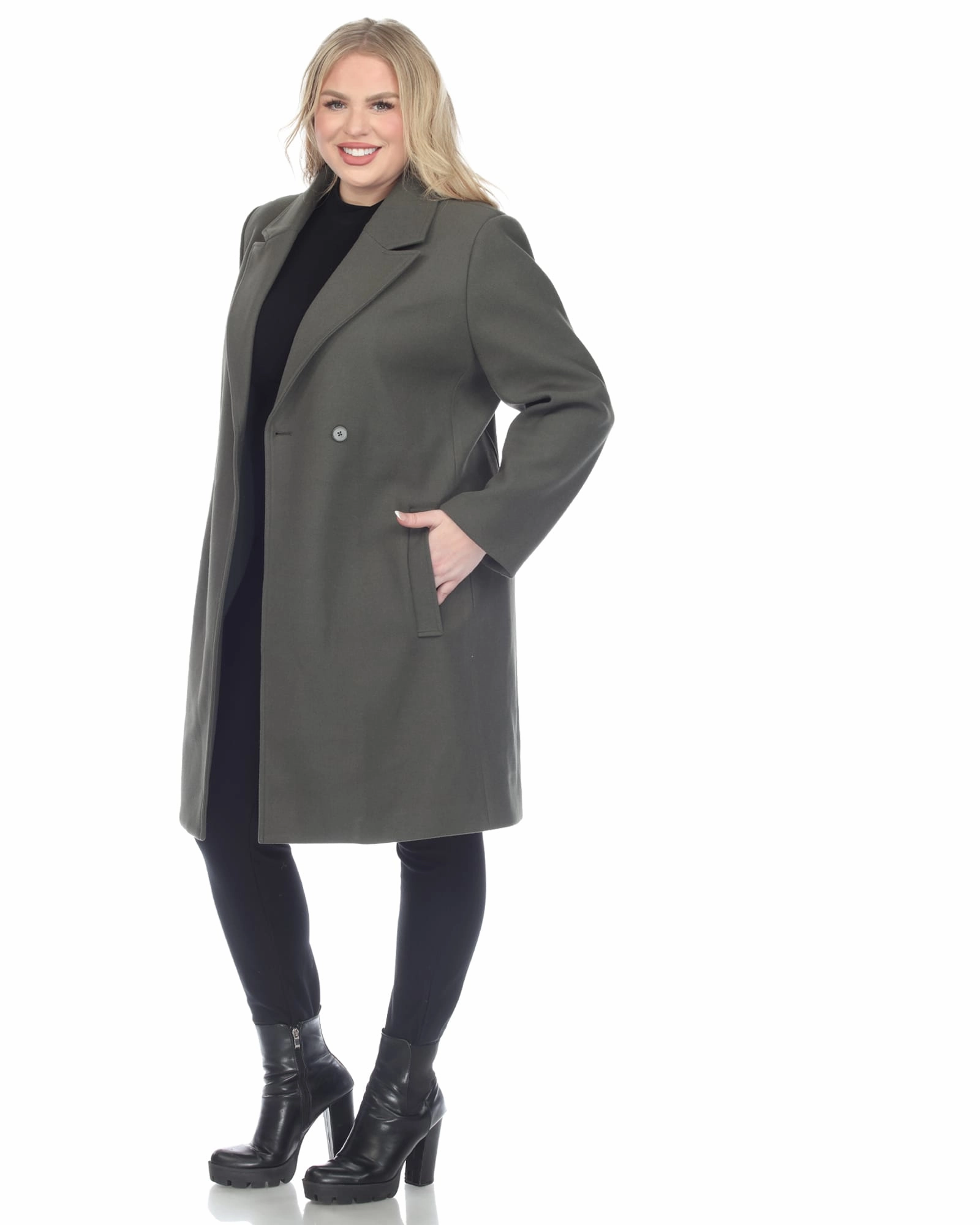 Dual Layer Ventilation FleeceBacking Women's Classic Walker Coat | Olive