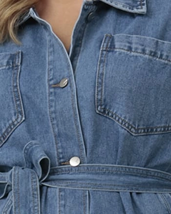 Women's HAYDEN-VD Belted Jacket | Vintage Distress Magnetic Closure System Chemistry