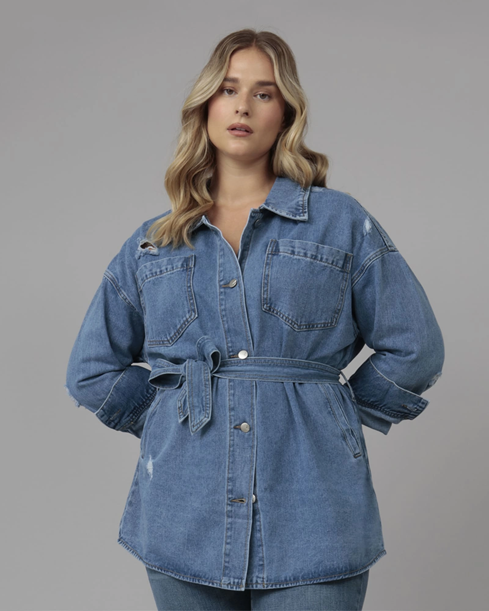 Women's HAYDEN-VD Belted Jacket | Vintage Distress Casual Use