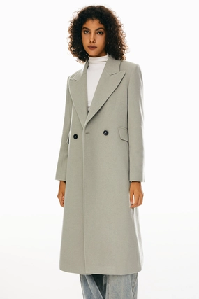 Wool Blend Long Coat LightweightInsulation Practical Everyday Fit
