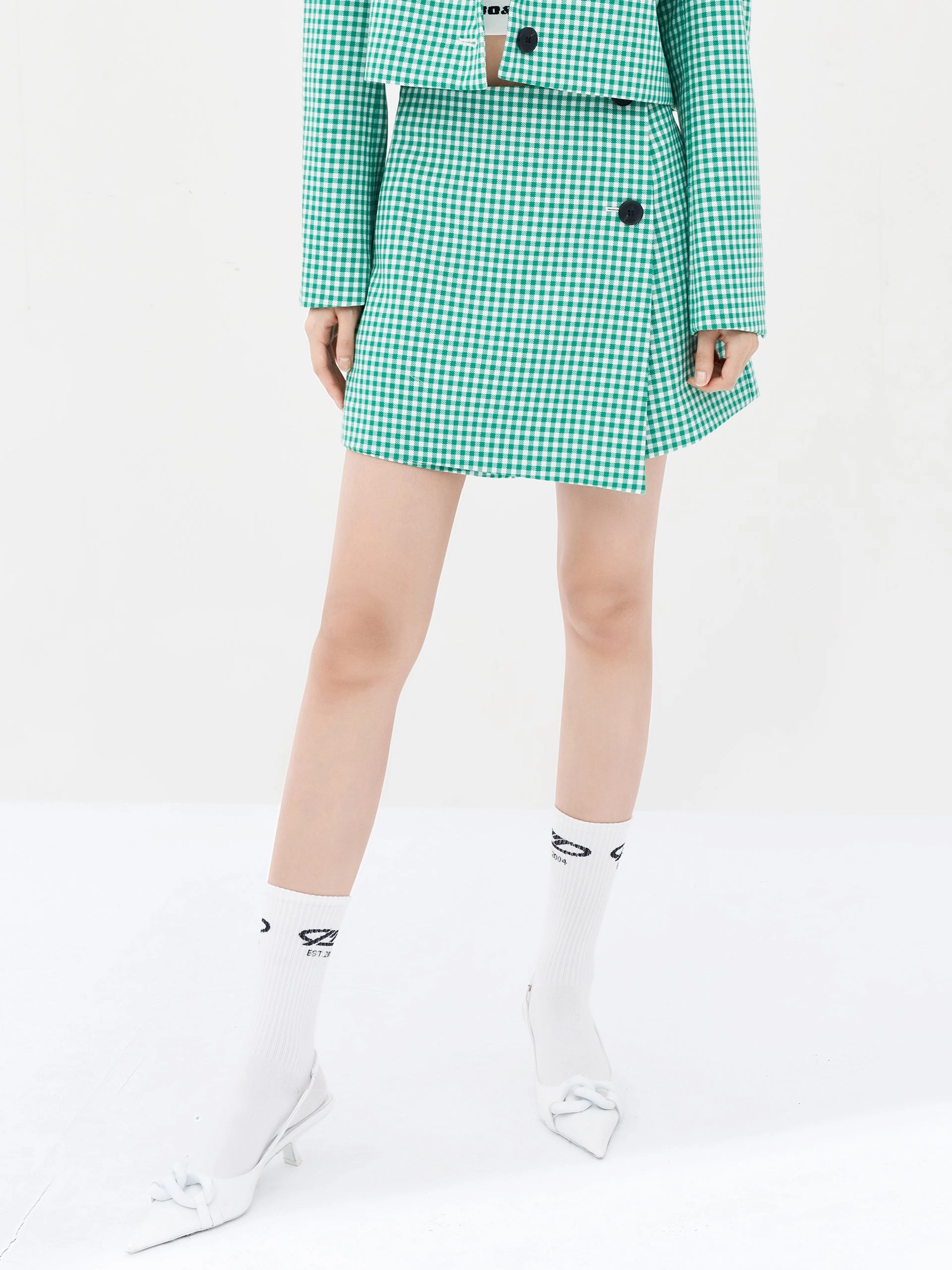 Wool Blend Plaid Shorts Sport Layer Casual Ease