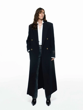 Wool Longline Overcoat Essential Casual Look