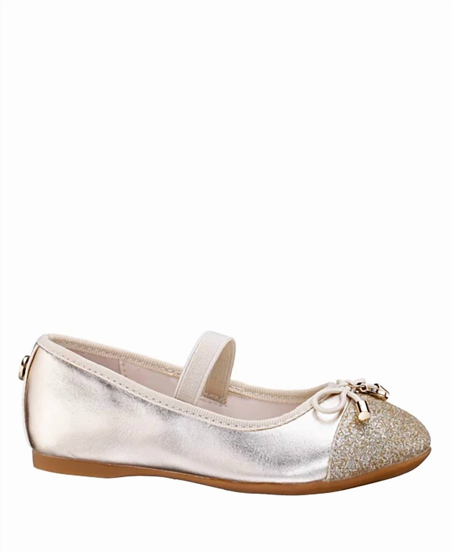 Strong Move Weekend Dinner Girl's Kamryn Ballet Shoes In Gold