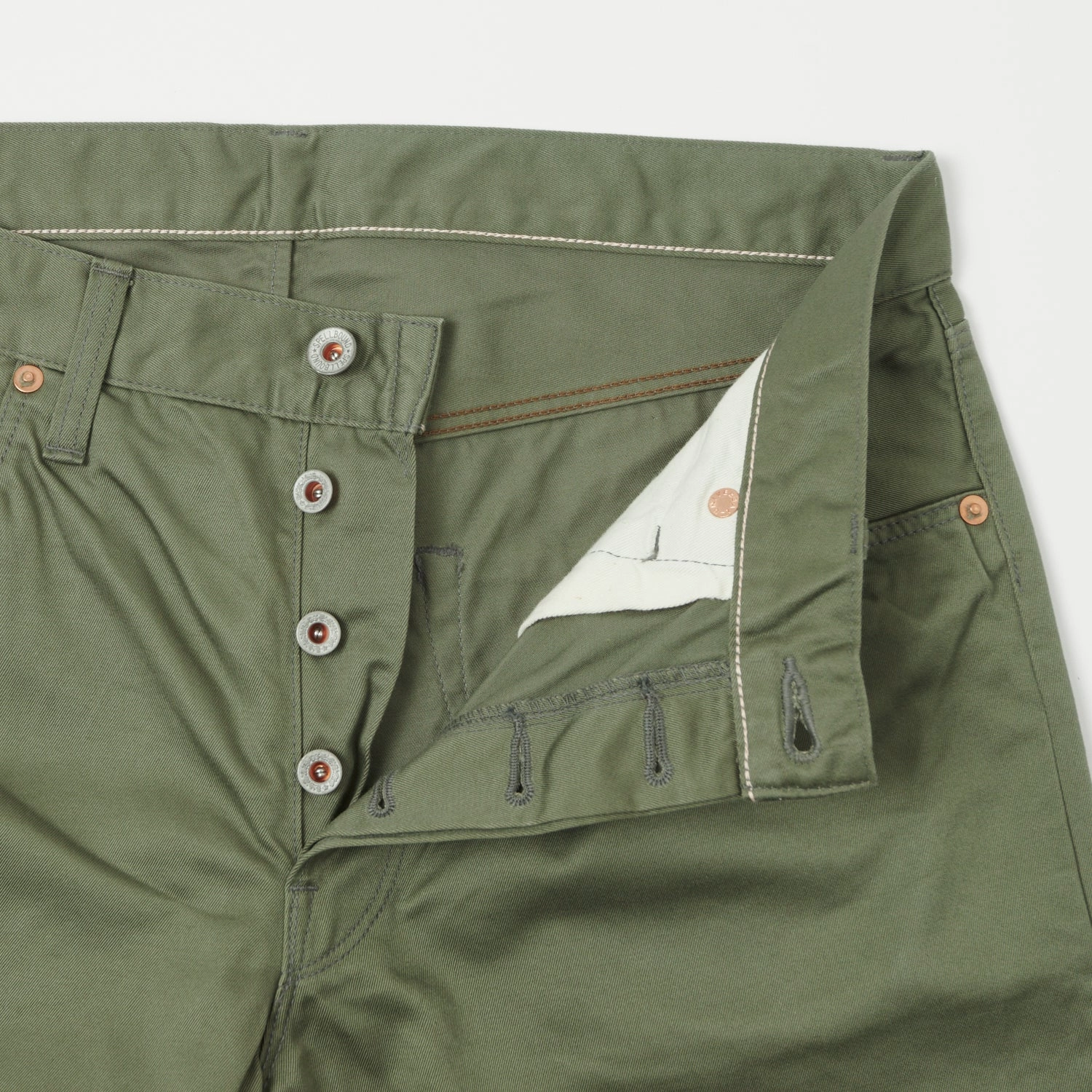 Spellbound Chino Cloth Regular Straight Jean - Olive Green Easy Comfort