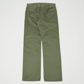 Anti Bacterial Treatment Minimal Waist Spellbound Chino Cloth Regular Straight Jean - Olive Green