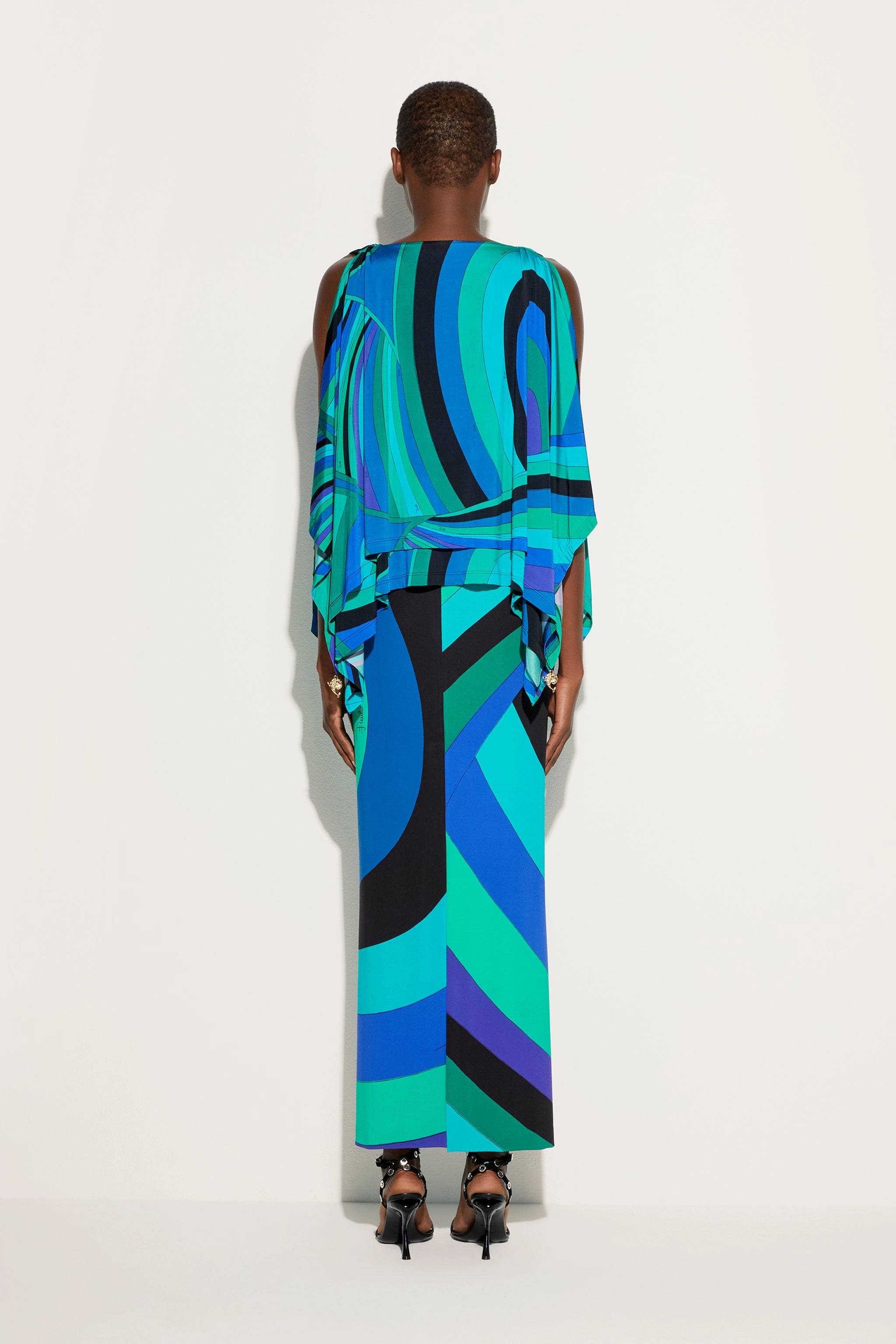 Clean Mood Iride Print High Waist Skirt