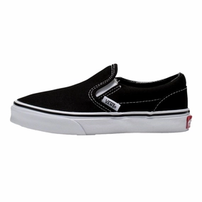 Vans Classic Slip-On Black/True White  VN000ZBU6BT Pre-School Weather Resistant Material Low Weight