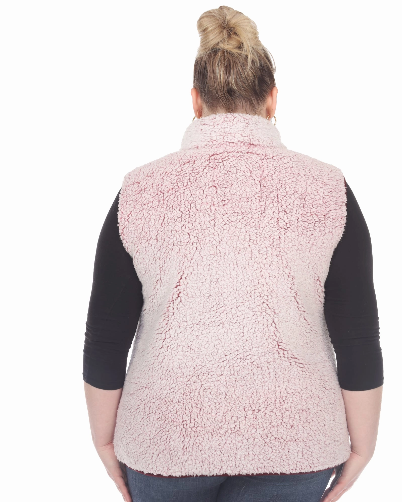 Zip up sherpa vest | Sheep Violet Weekend Hike