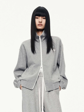 Zipper Sport Jacket Sleek Outdoor Look Functional Fit