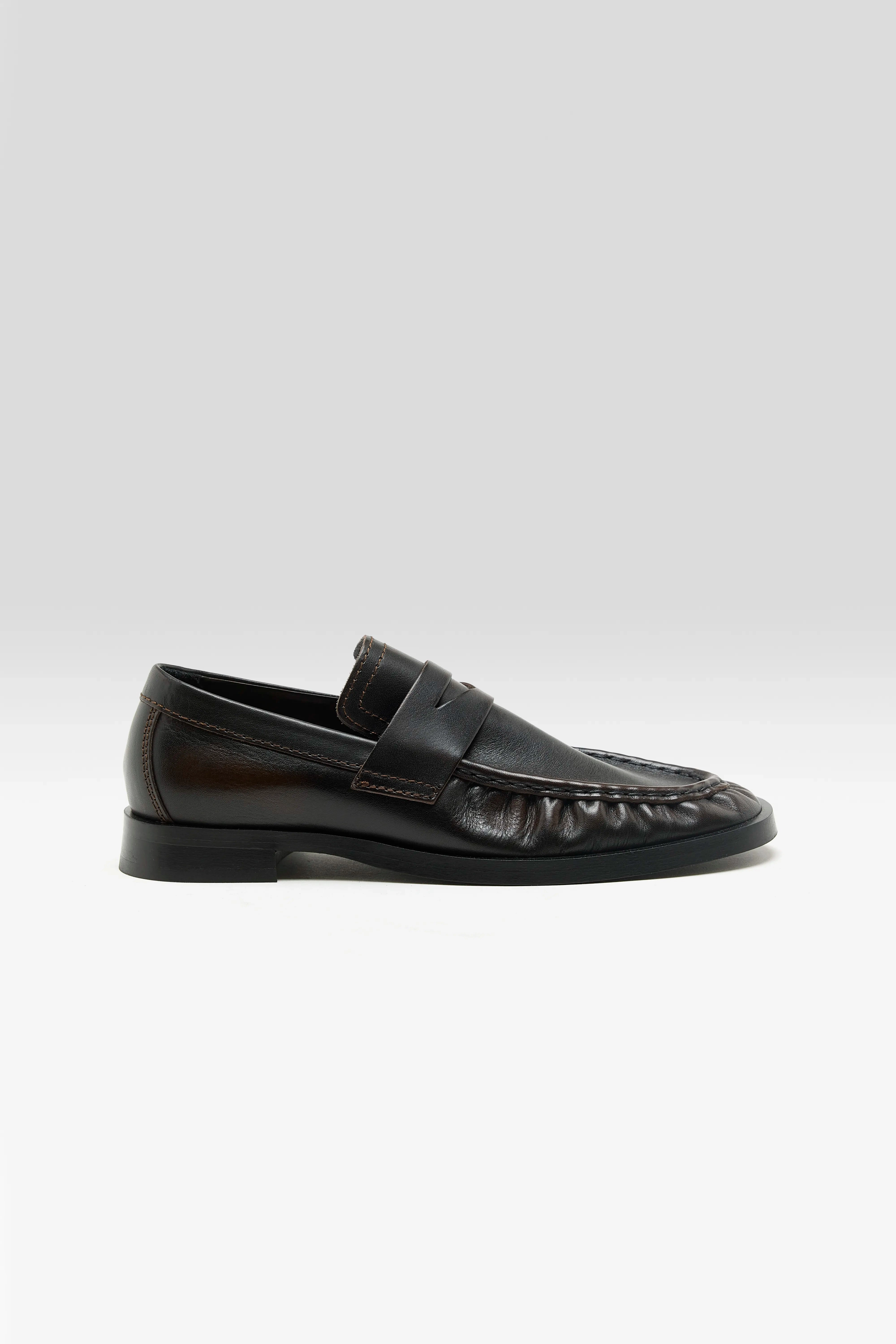 Quick Dry Lining Zita Brown Black Moccasin Loafers  (252 / W / BROWN)