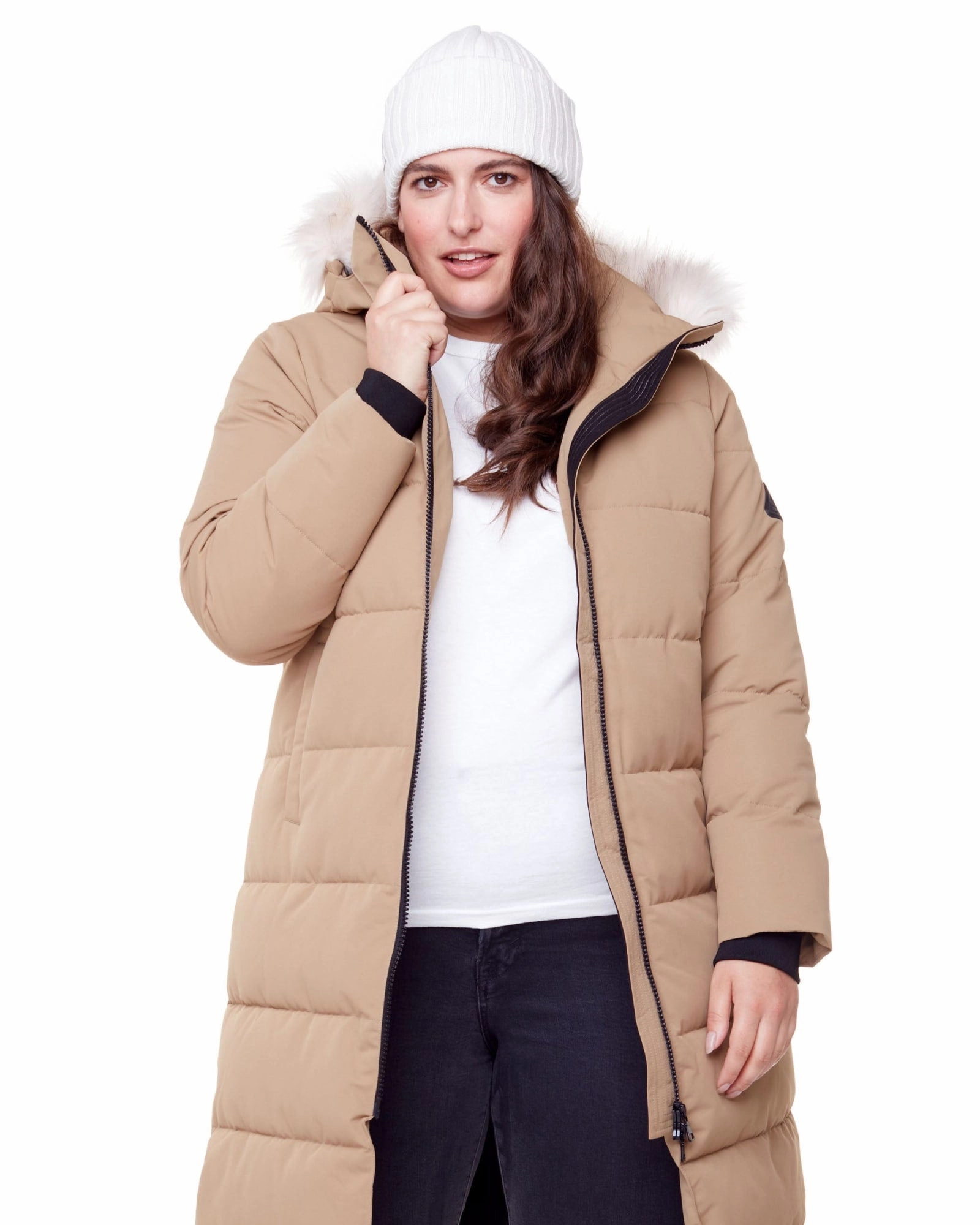 Vegan Down  Ultra Long Length Parka | Camel popular among fashionistas